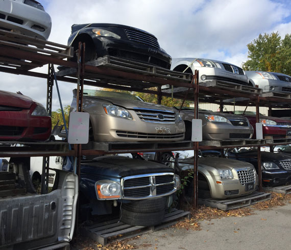 A collection of cars in a row, illustrating the Cash for Scrap Cars service offered in Brisbane.